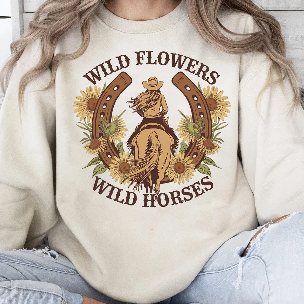 [UNIQUE] WILD FLOWERS WILD HORSES