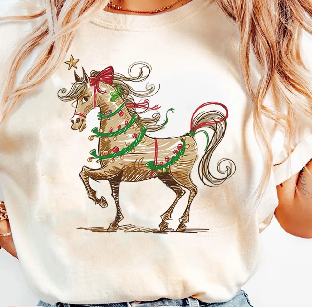 [UNIQUE] COLORFUL COQUETTE GLITTER CHRISTMAS HORSE