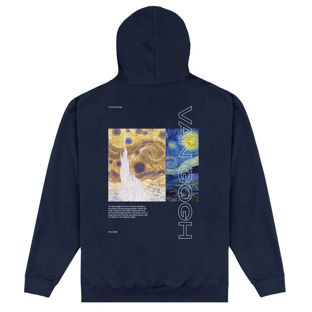Officially Licensed apoh London - Vincent Van Gogh Unisex Starry Night Unisex Hoodie