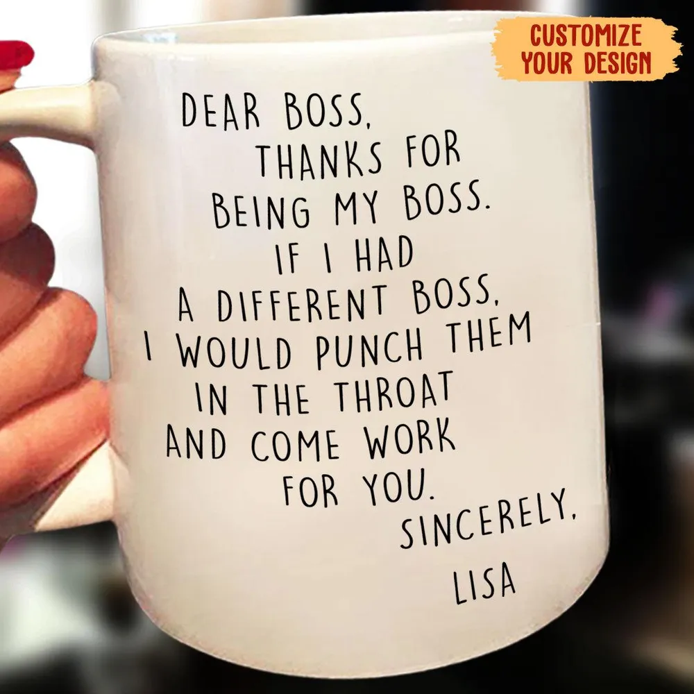 Personalized Dear Boss Mug