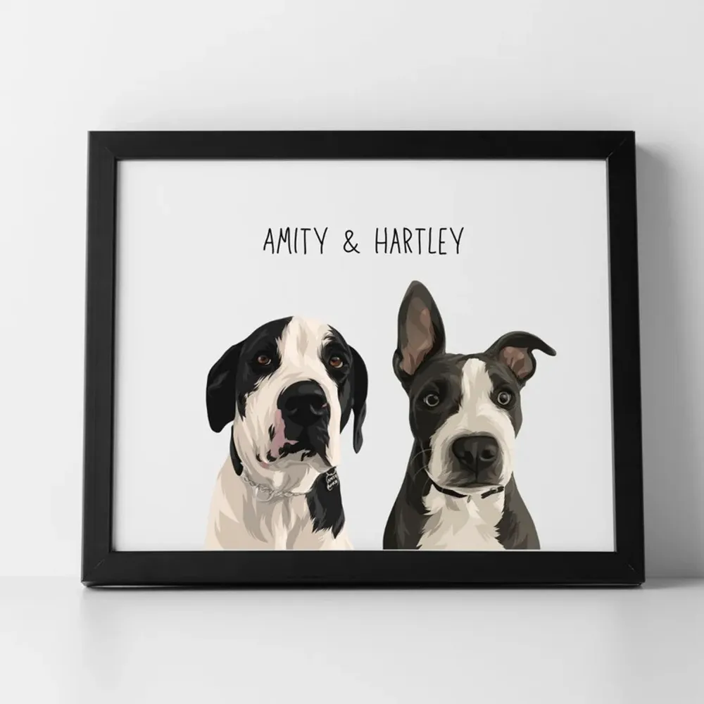 Custom Pet Portrait Wall Hanging (Up to 4)