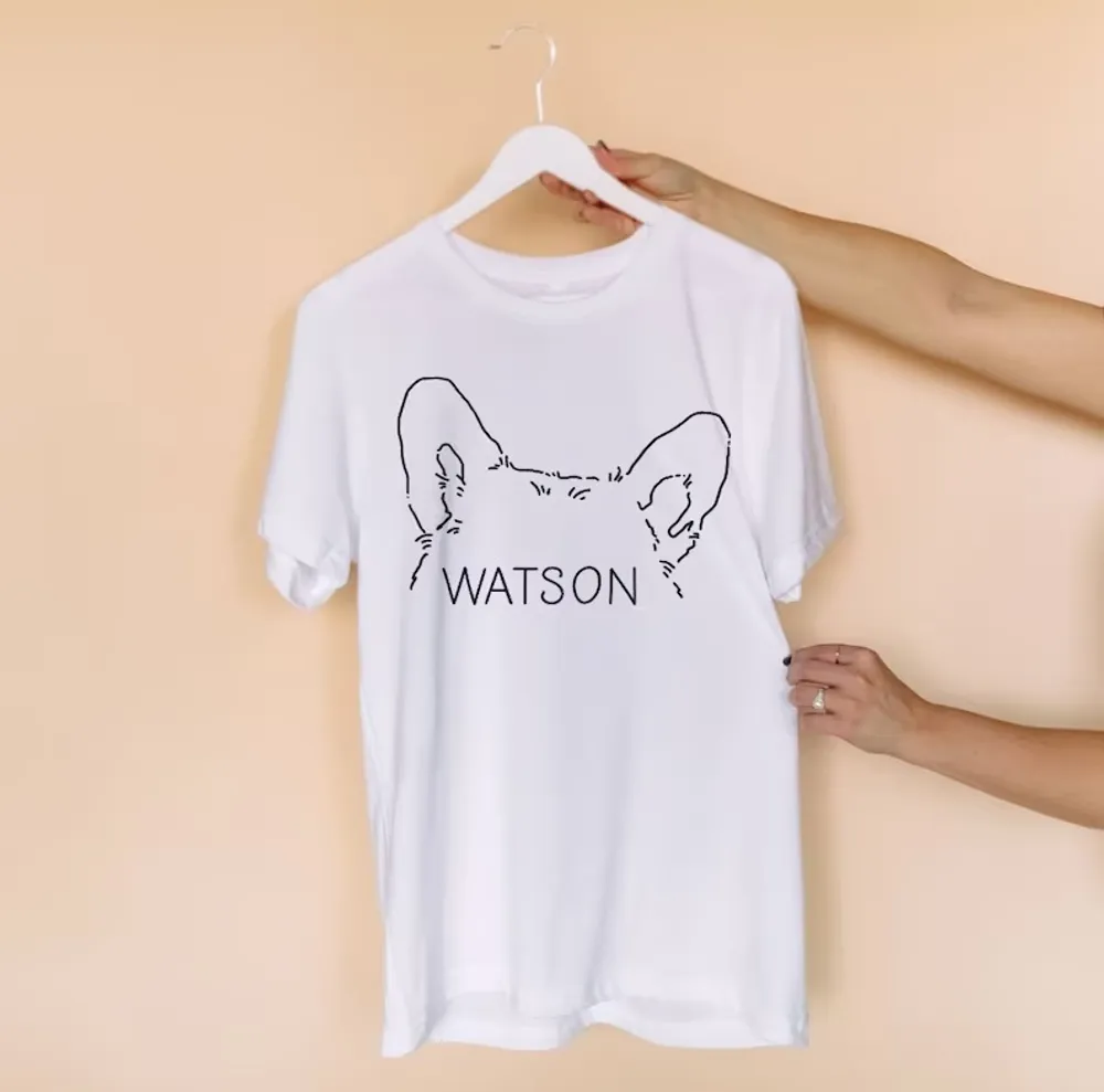 Custom Pet Ear Outline Shirt