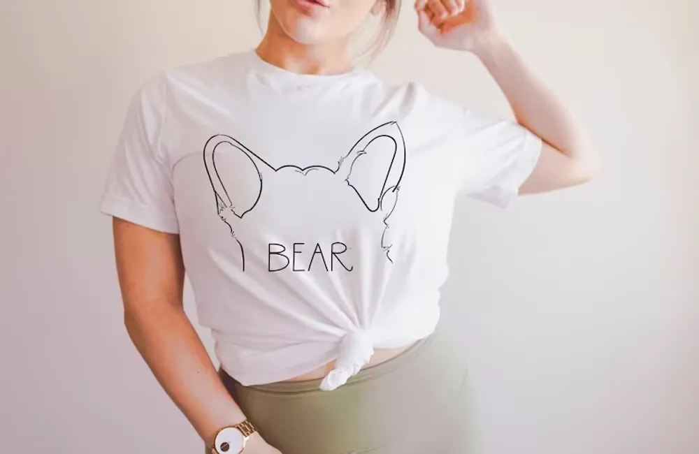 Custom Pet Ear Outline Shirt