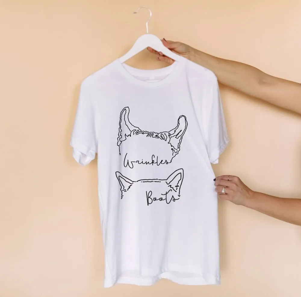 Custom Pet Ear Outline Shirt