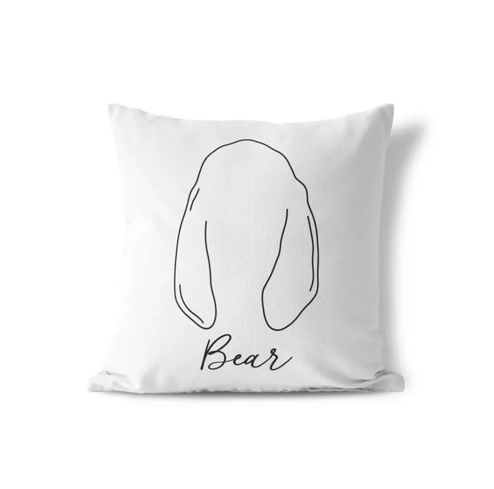 Personalized Pet Ears Outline Pillow