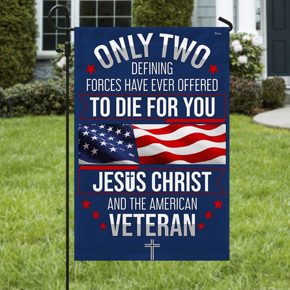 Jesus Christ And The American Veteran Flag