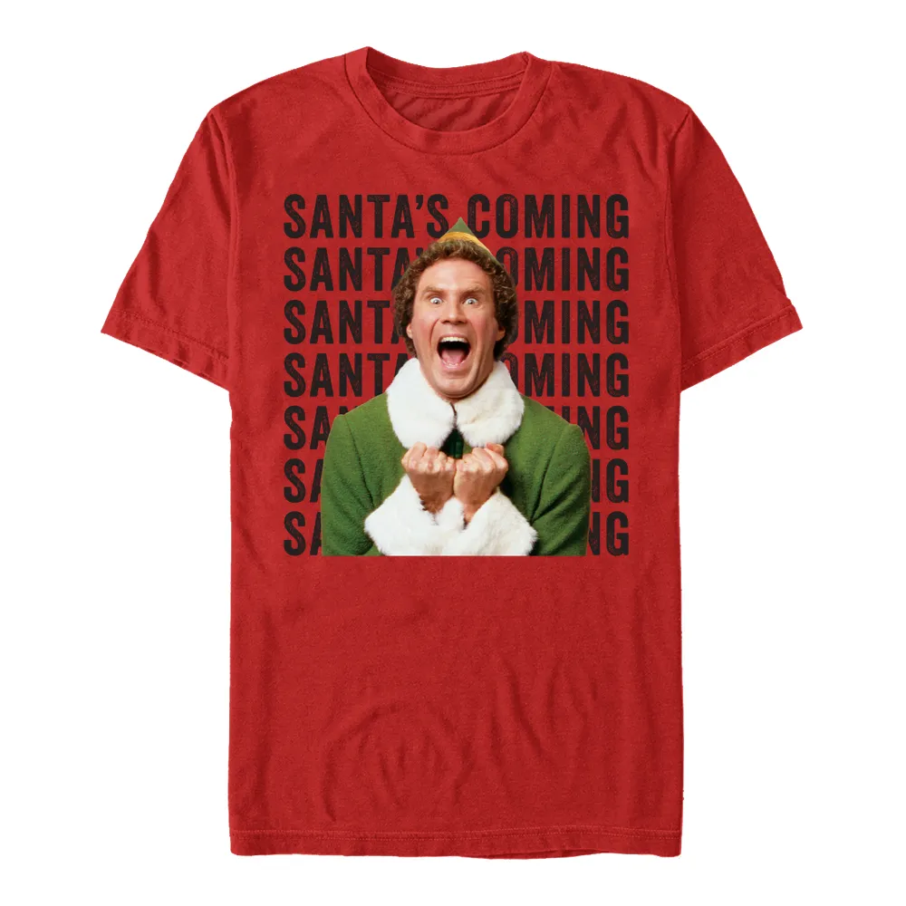 Officially Licensed Warner Bros. Elf - Elf 'Santa's Coming!' Unisex Crew neck