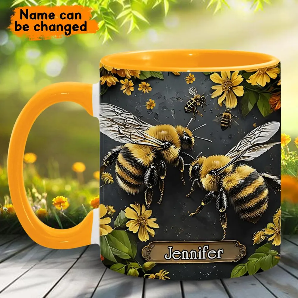 Personalized Bee Garden Accent Mug