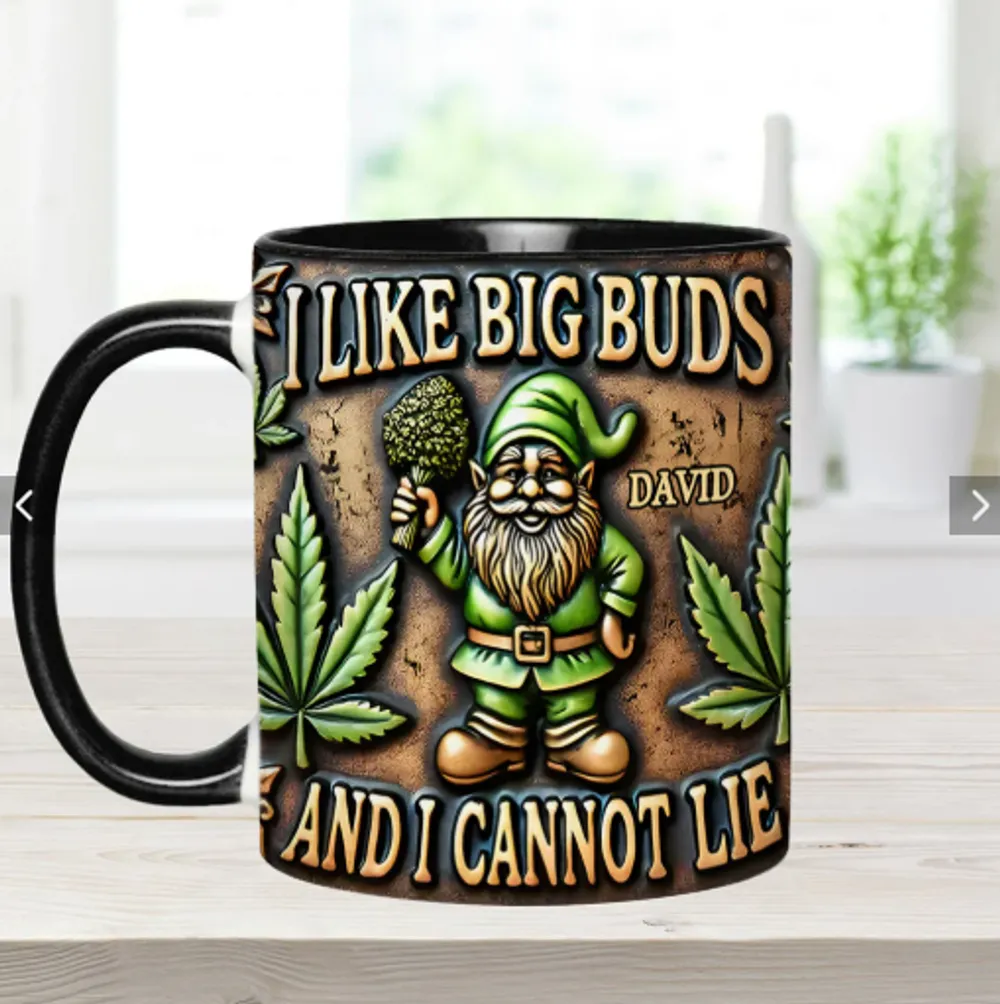 Personalized I Like Big Buds Accent Mug