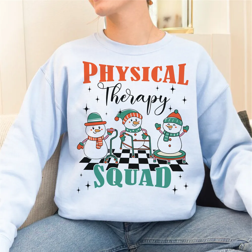 Physical Therapy Christmas Sweatshirt, Physical Therapy Shirt, Retro DPT Shirt,Christmas Gift, Custom Shirt Unisex Sweatshirt white s