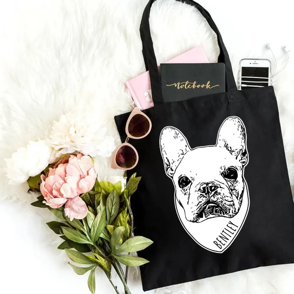 Personalized Dog Tote Bag, Dog Stuff Overnight Bag