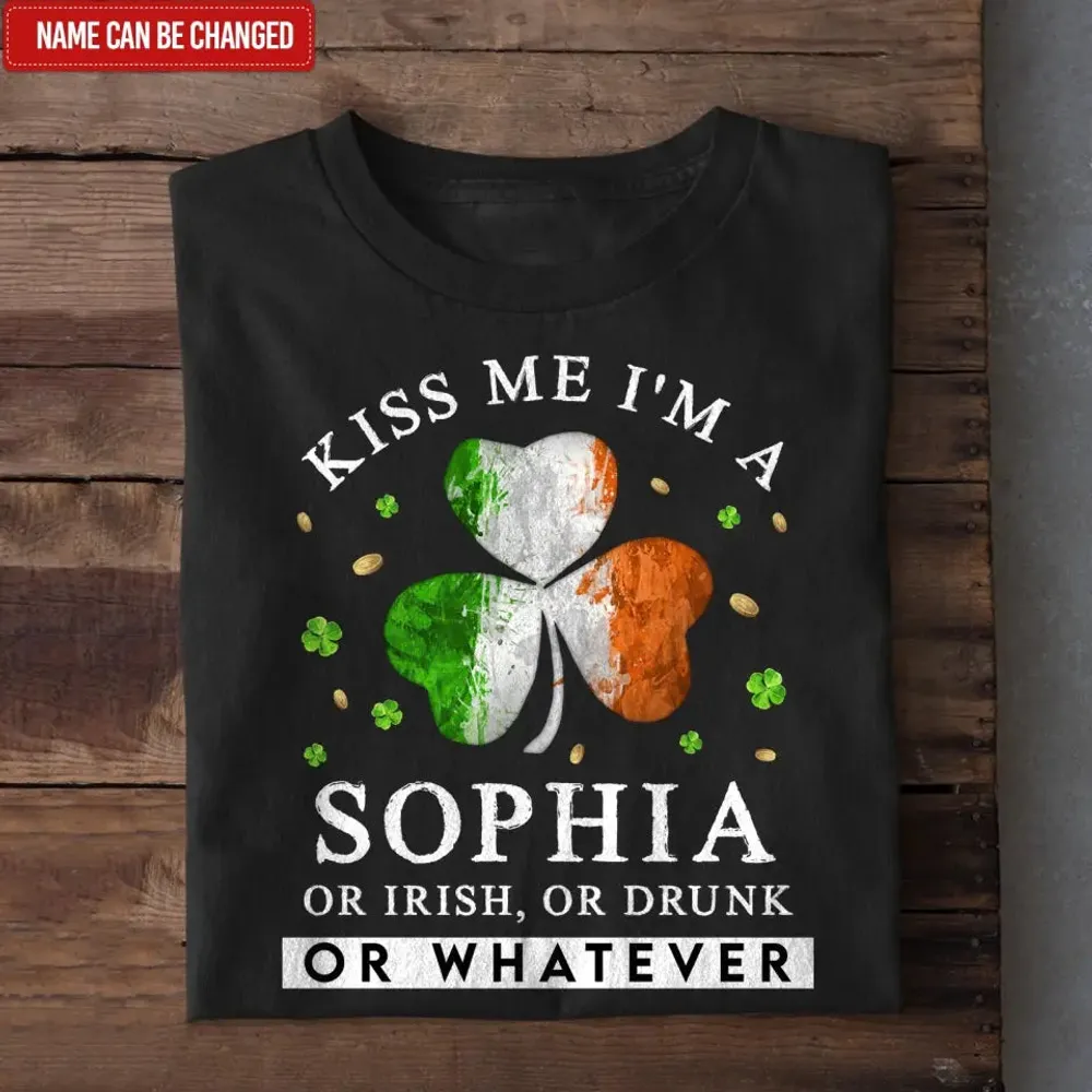 Kiss Me I'm An Irish - Personalized T-Shirt, Happy St Patrick's Day