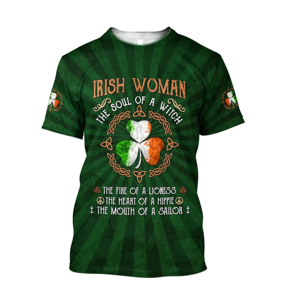 Irish Woman The Soul Of a Witch 3D Shirt