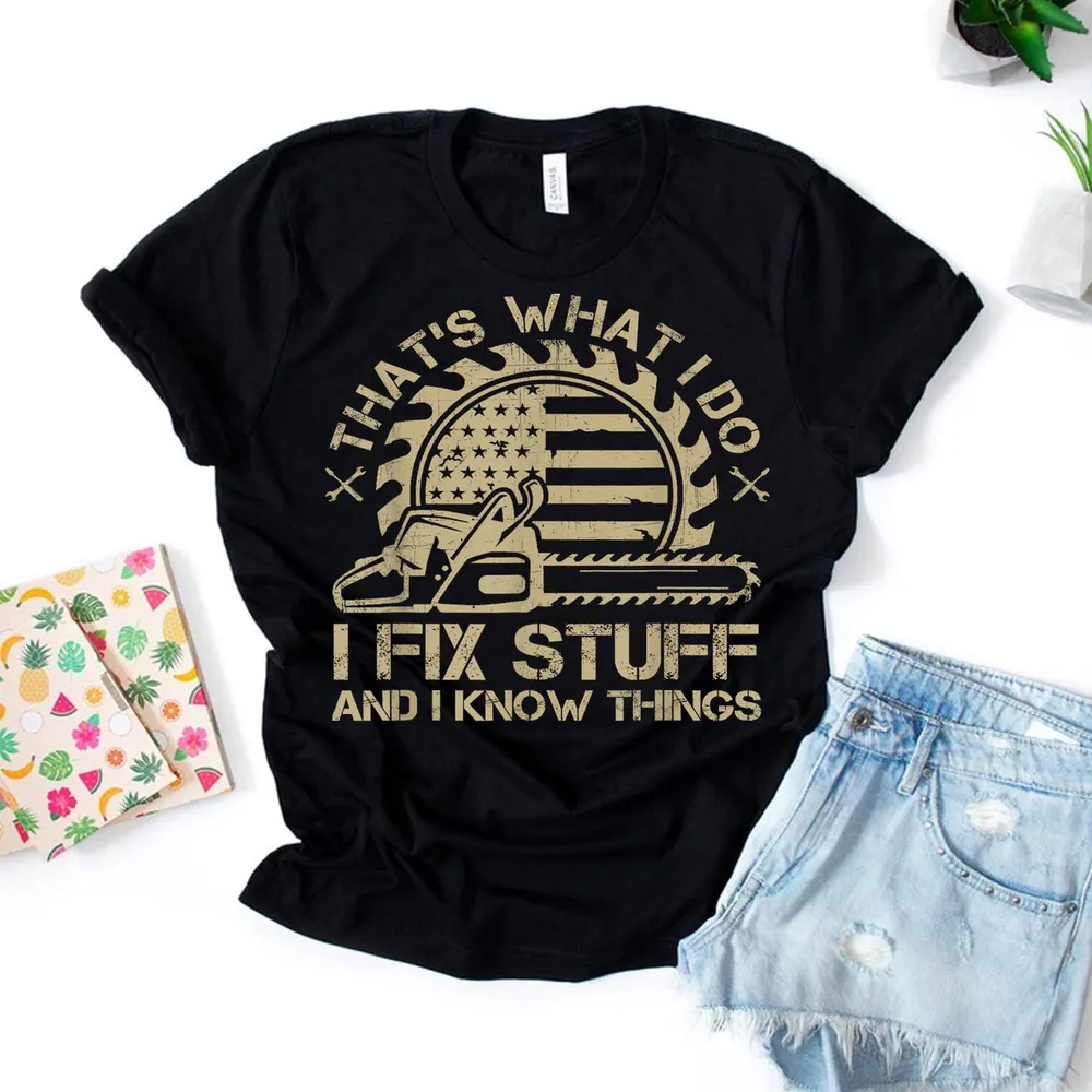 Mechanic Shirts For Men I Fix Stuff And I Know Things Shirt