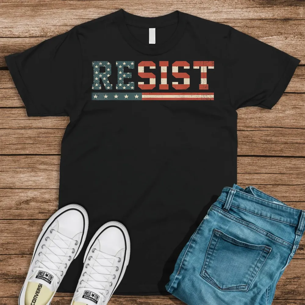 American Flag Shirts For Men Women Resist Shirt