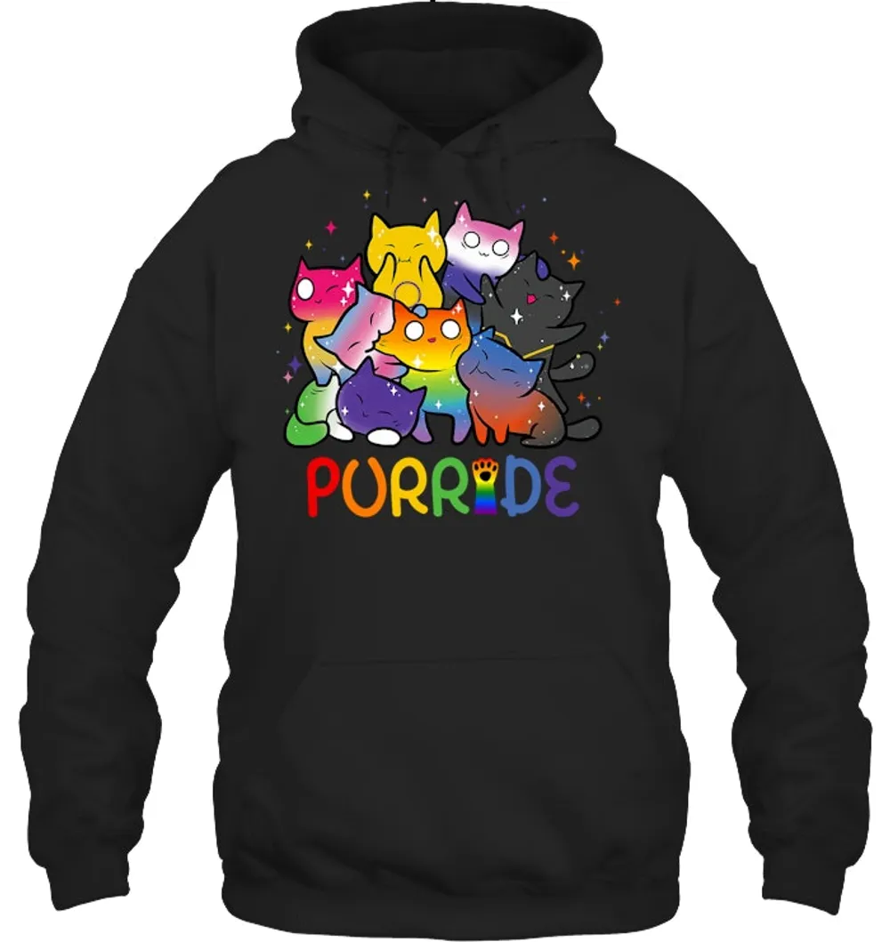 Purride Cat Pride Ally Lgbt Rainbow Animal Lovers