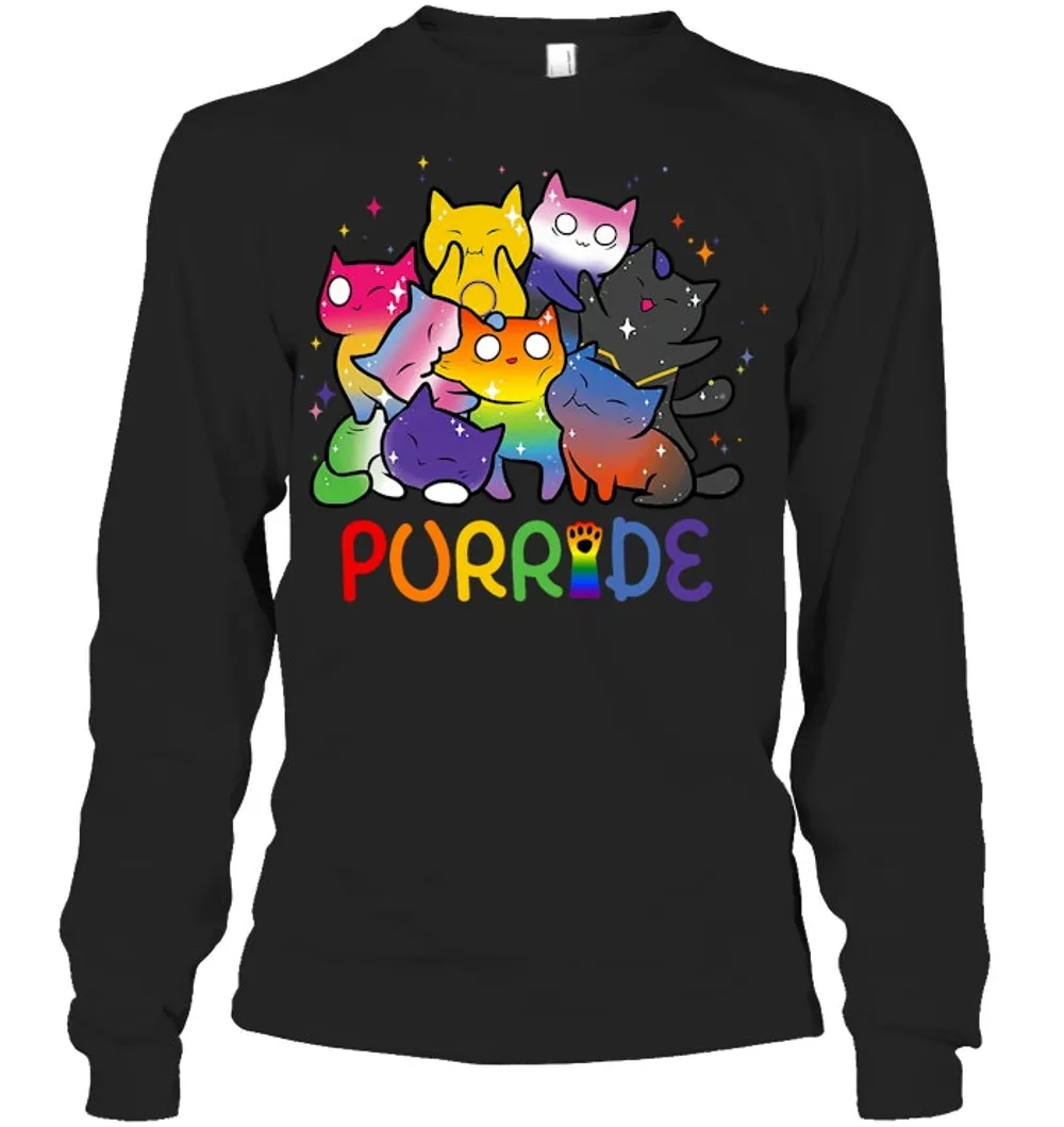 Purride Cat Pride Ally Lgbt Rainbow Animal Lovers