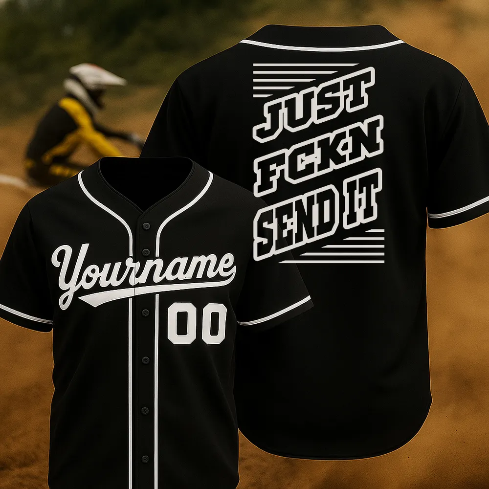 Custom Baseball Jersey Fx FCKN Black