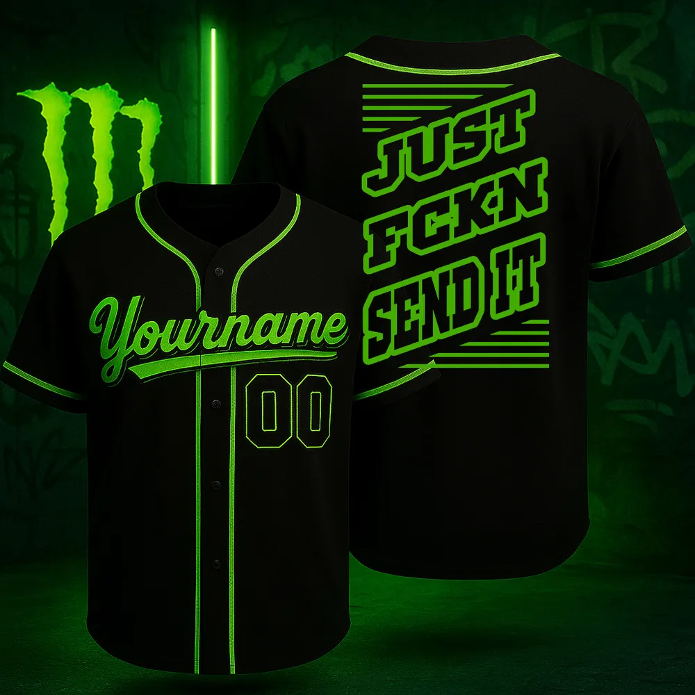Custom Baseball Jersey Fx FCKN Green