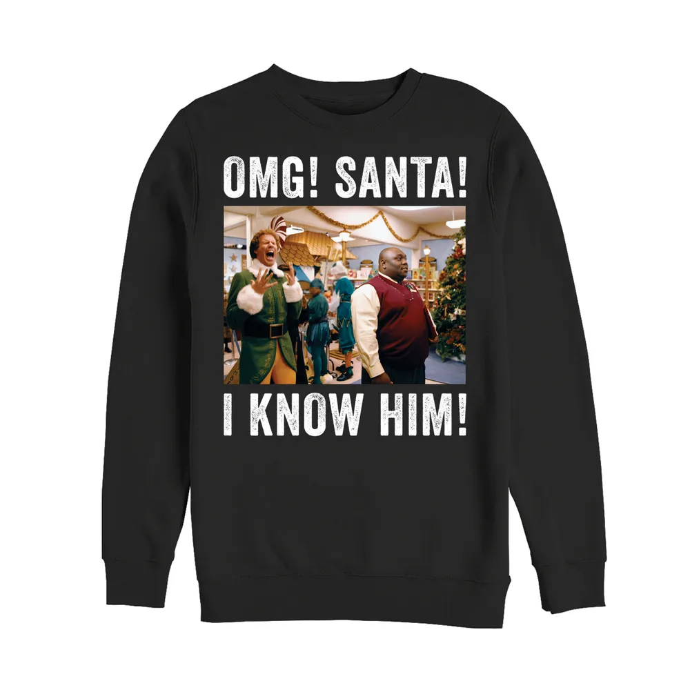 Officially Licensed Warner Bros. Elf - Elf OMG Santa Photo Unisex Sweatshirt