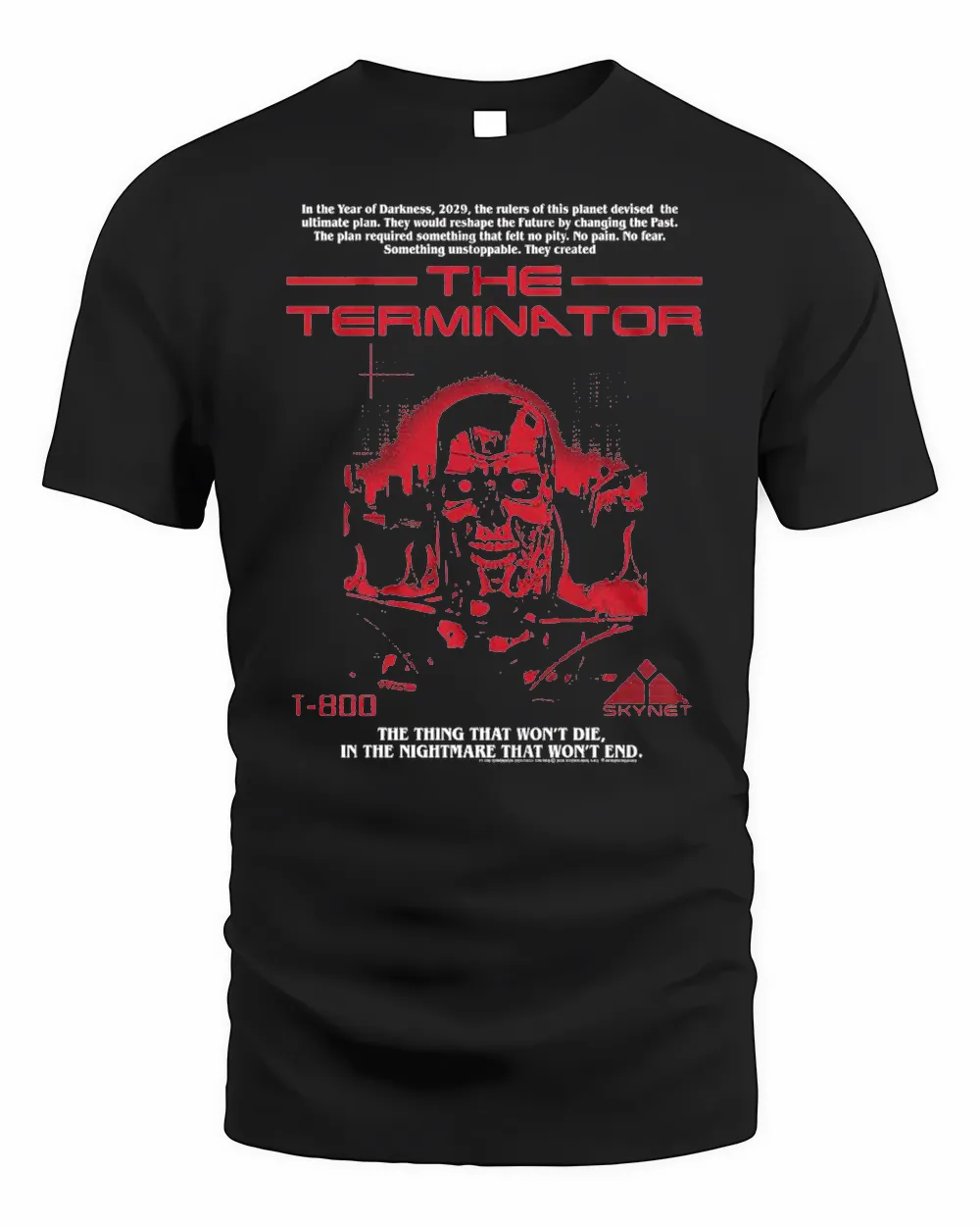 Terminator Red T-800 Eye T-Shirt — Officially Licensed Terminator Merch | AuthenticFanGifts
