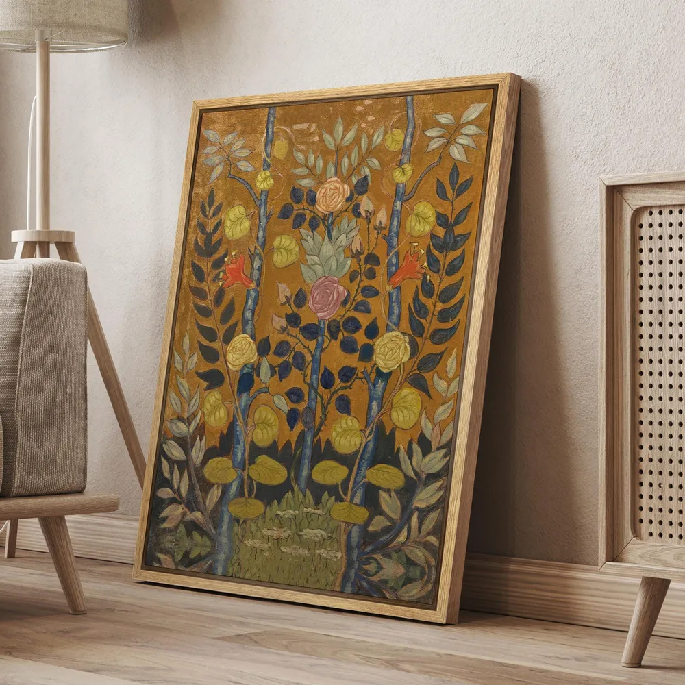 Vintage Rose Abstract Flower Canvas