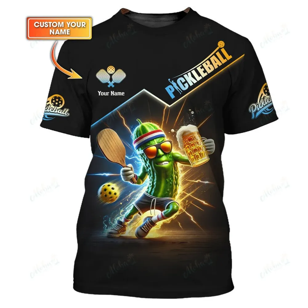 Custom Name Pickleball, Funny Pickle Mascot Gif 1