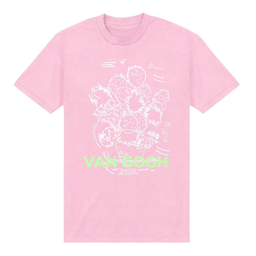 Officially Licensed apoh London - Van Gogh Sunflowers Scribble Men's Crew neck T-Shirt