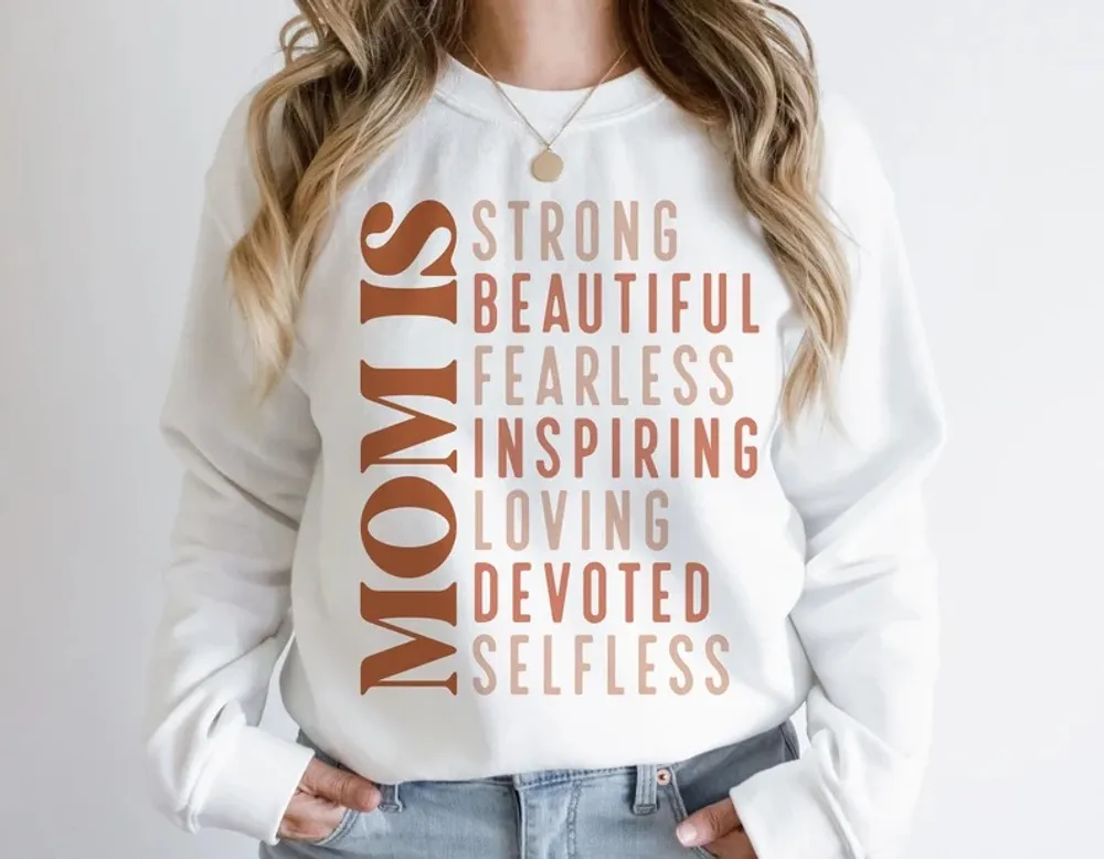 Mom Life, Blessed Mama, Mom quotes Unisex Sweatshirt white s