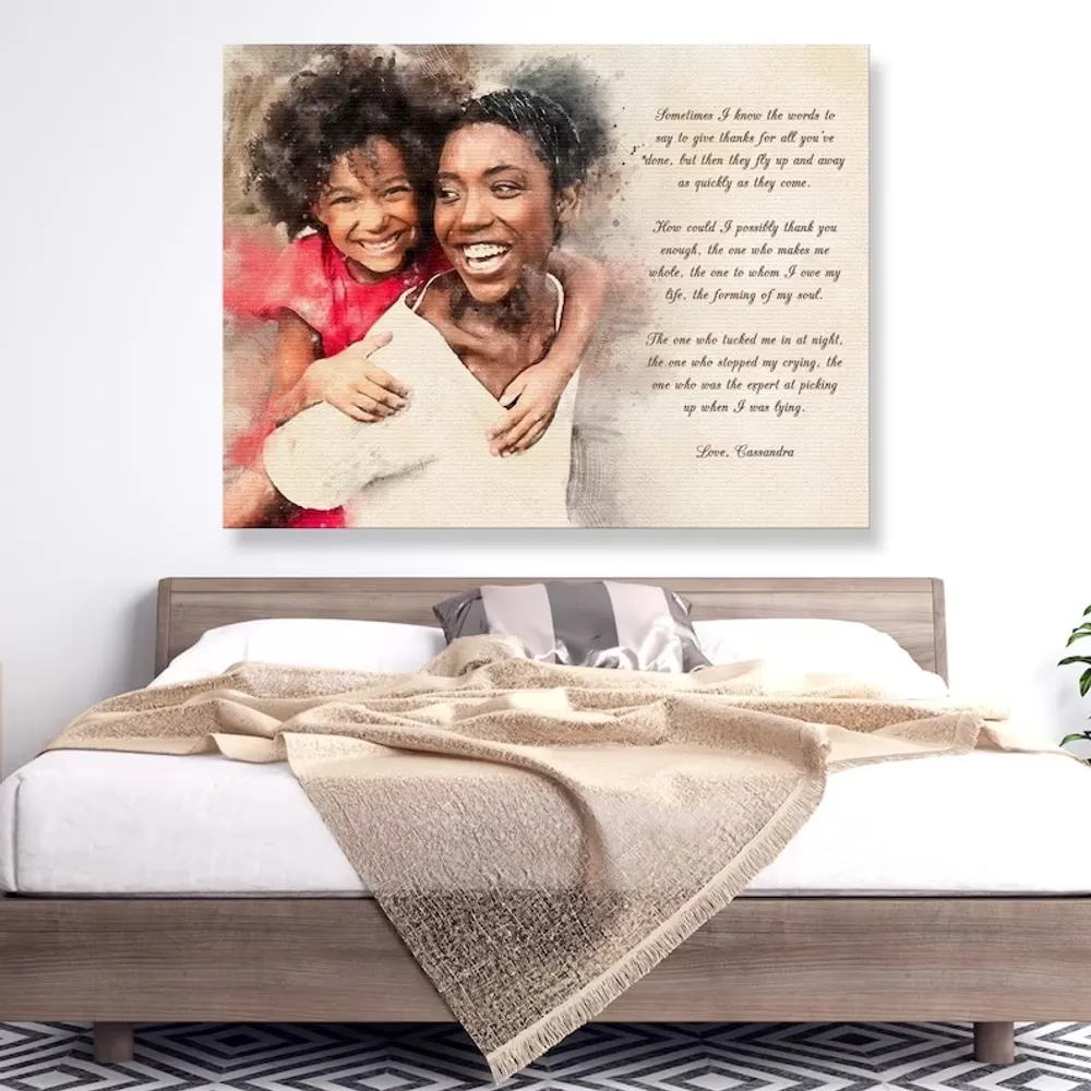 Quote and Poem on Canvas, Personalized Wall Art Canvas