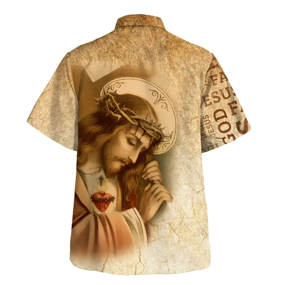 The Sacred Heart Of Jesus Hawaiian Shirts For Men & Women - Christian Hawaiian Shirt - Hawaiian Summer Shirts