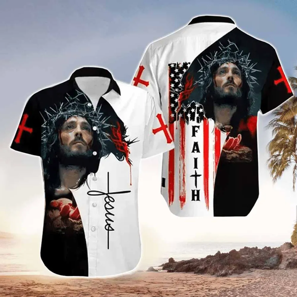 Jesus Faith Hawaiin Shirt - Christian Hawaiin Shirt For Men & Women