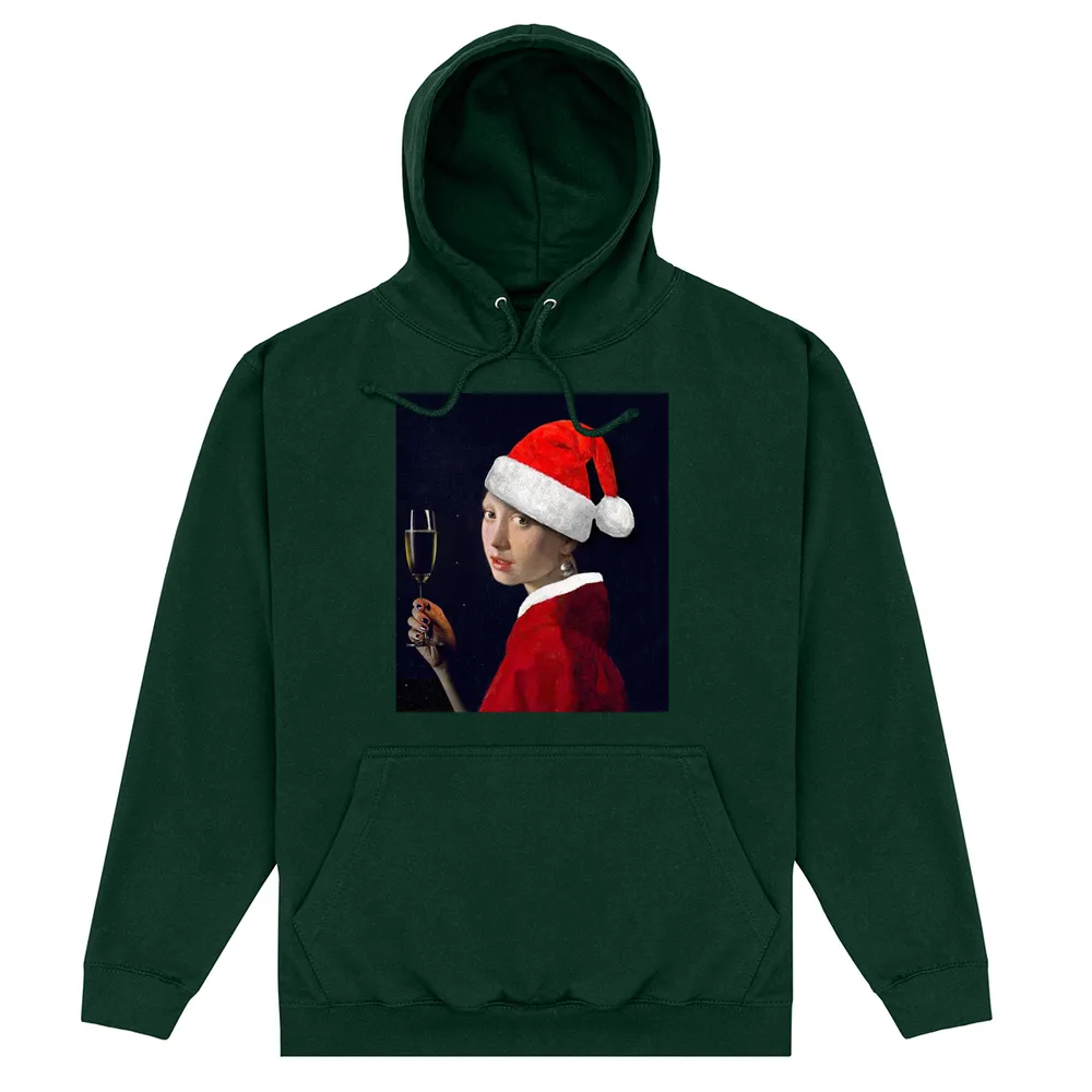 Officially Licensed apoh London - Vermeer Santa Girl Pearl Earring Unisex Hoodie