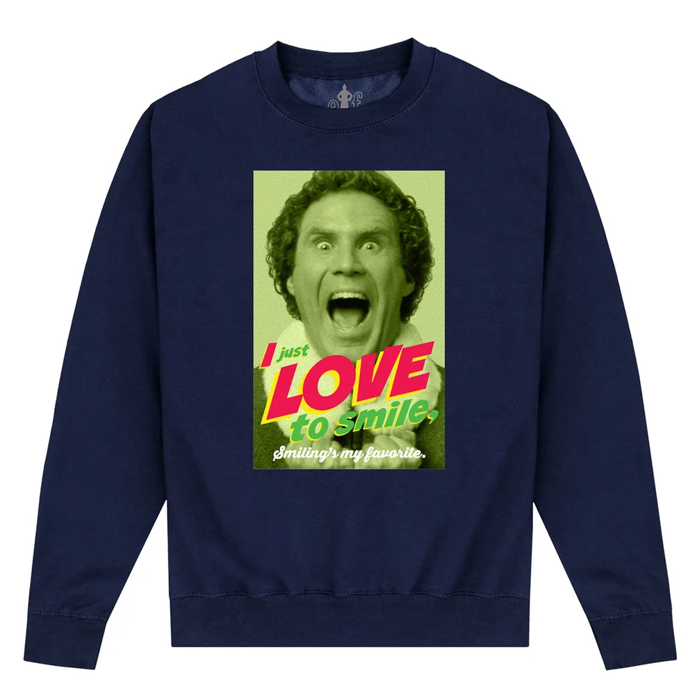 Officially Licensed Warner Bros. Elf - Elf I Love to Smile Unisex Sweatshirt