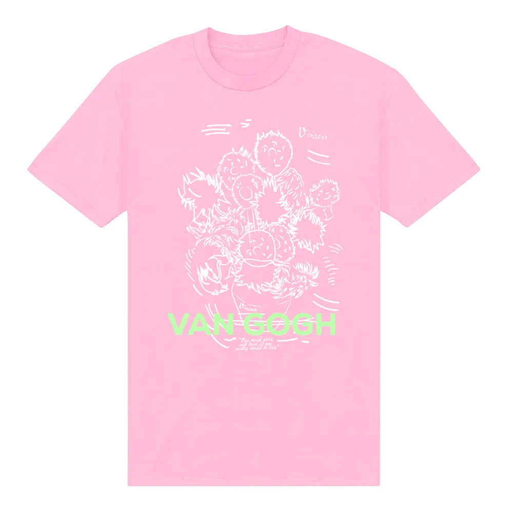 Officially Licensed apoh London - Van Gogh Sunflowers Scribble Unisex Crew neck T-Shirt