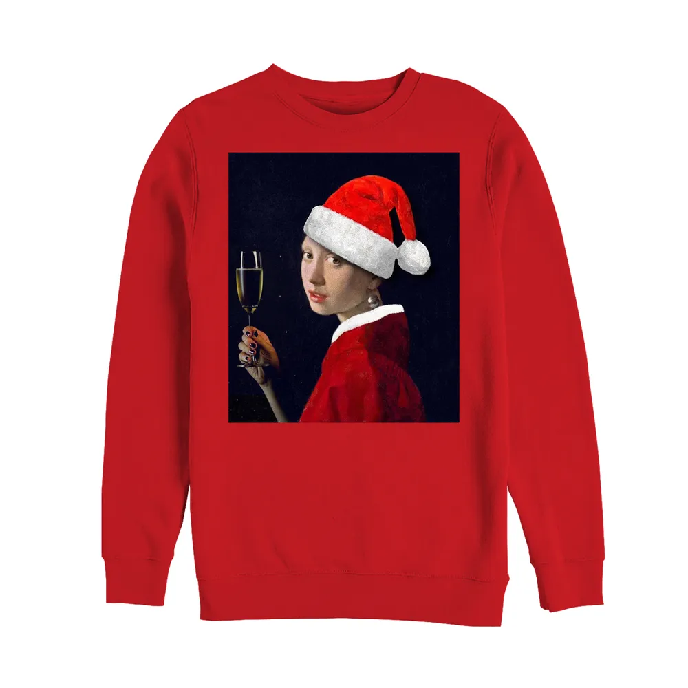 Officially Licensed apoh London - Vermeer Santa Girl Pearl Earring Unisex Sweatshirt