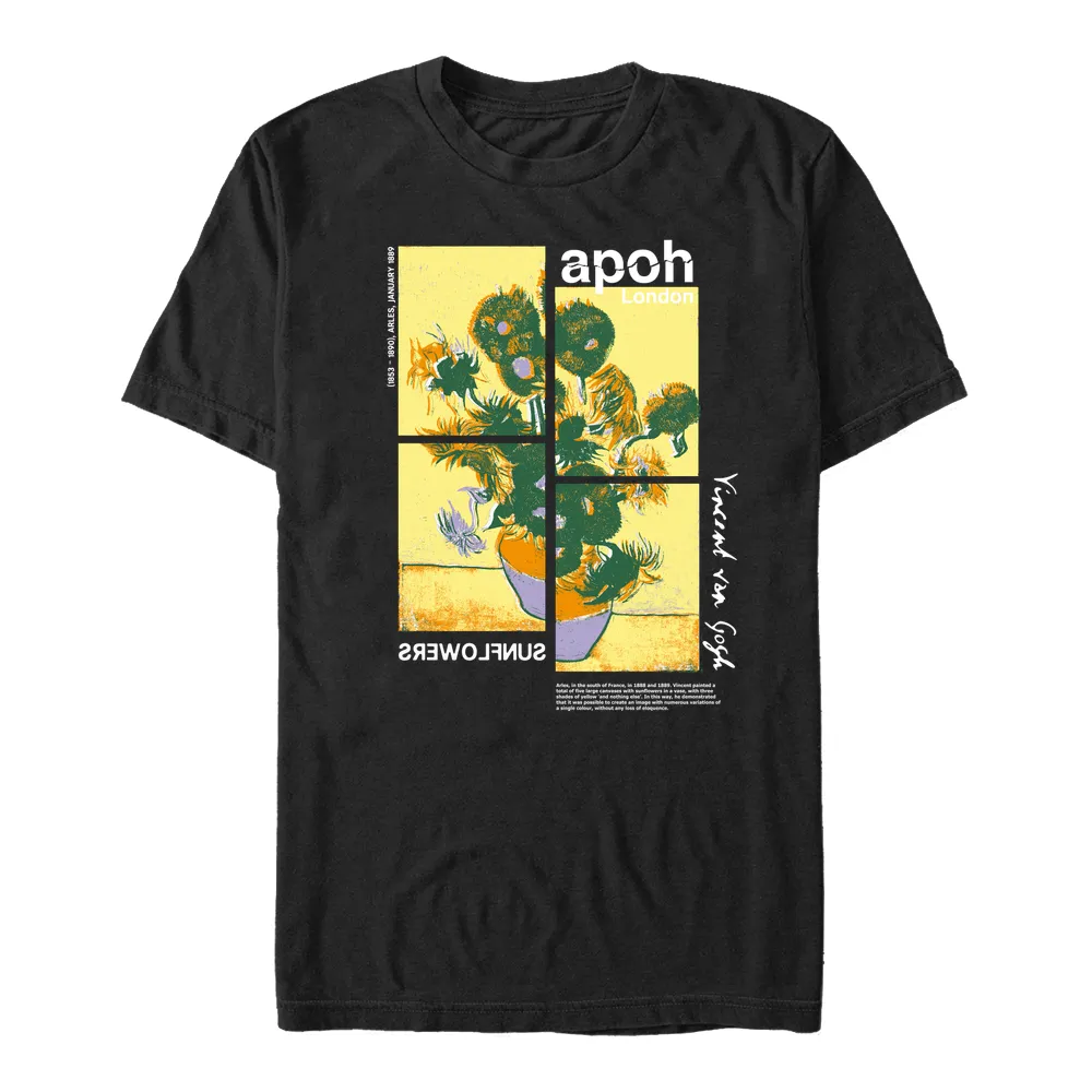 Officially Licensed apoh London - Van Gogh Sunflowers Jigsaw Unisex Crew neck