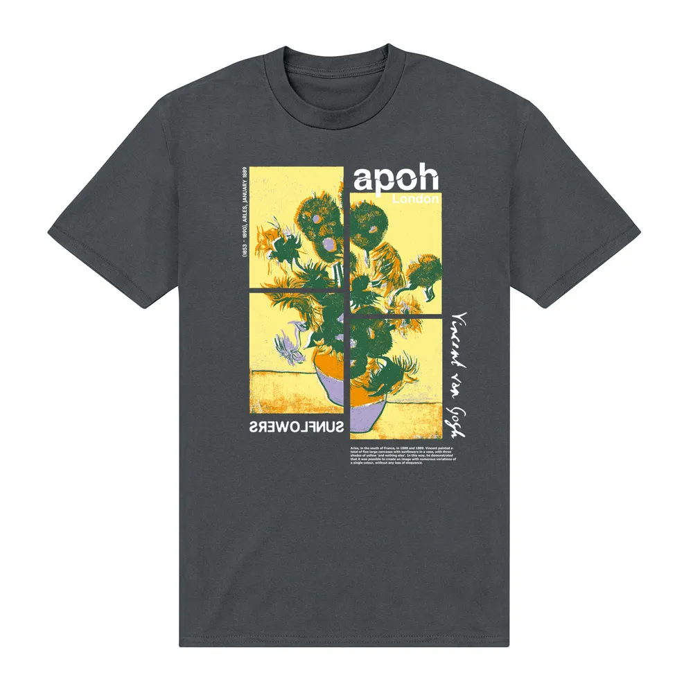 Officially Licensed apoh London - Van Gogh Sunflowers Jigsaw Unisex Crew neck T-Shirt