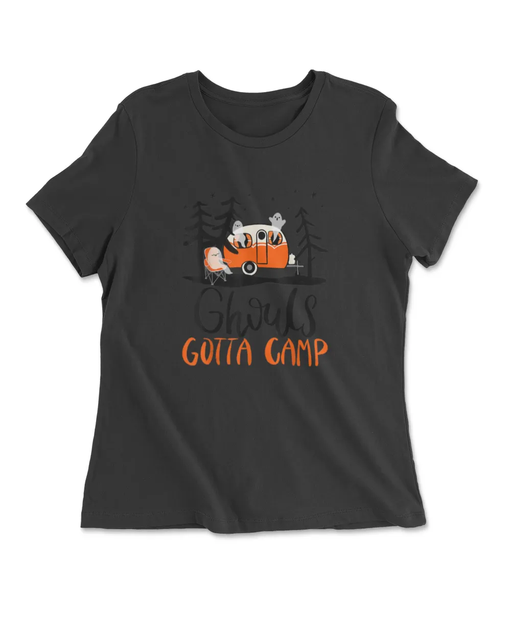 Ghouls gotta camp Women's Premium Slim Fit Tee black s