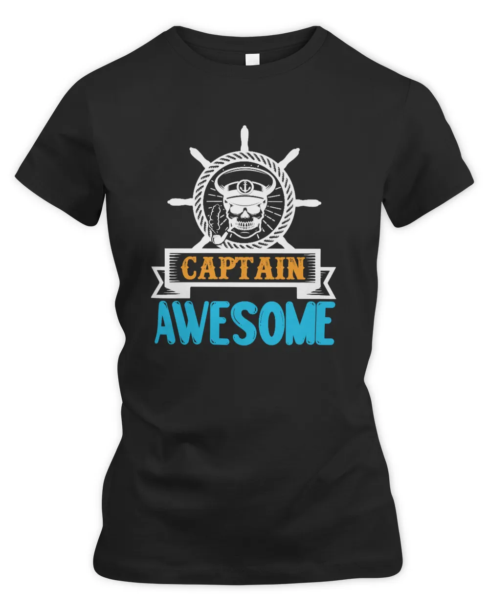 Captain Awesome-01 Women's Premium Slim Fit Tee black s