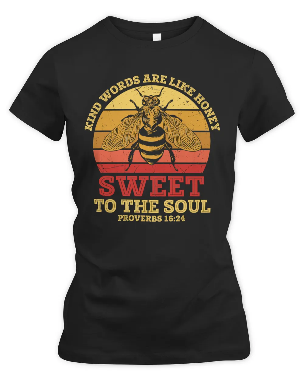 Kind words are like honey sweet to the soul Women's Premium Slim Fit Tee black s