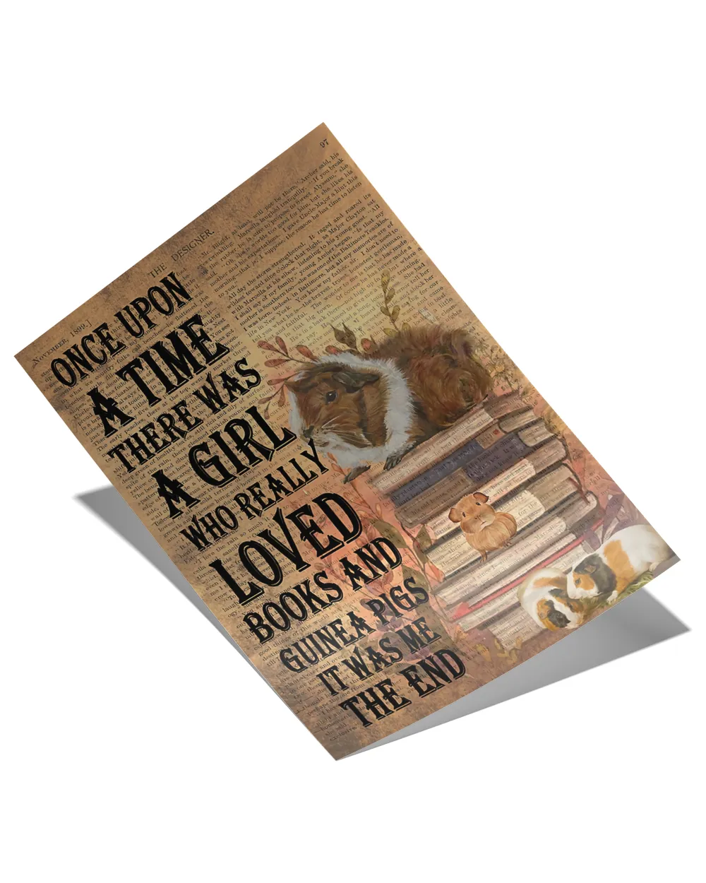 There was A Girl Who Loved Guinea Pigs and Books Poster