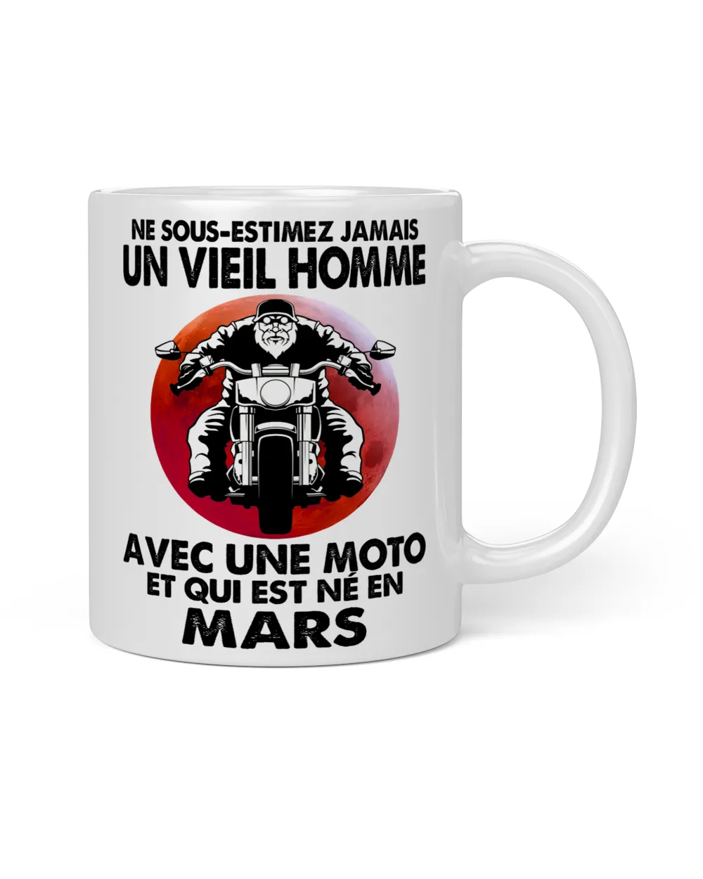 Ne sous-estimez un vieil homme moto mars White Mug white 11oz