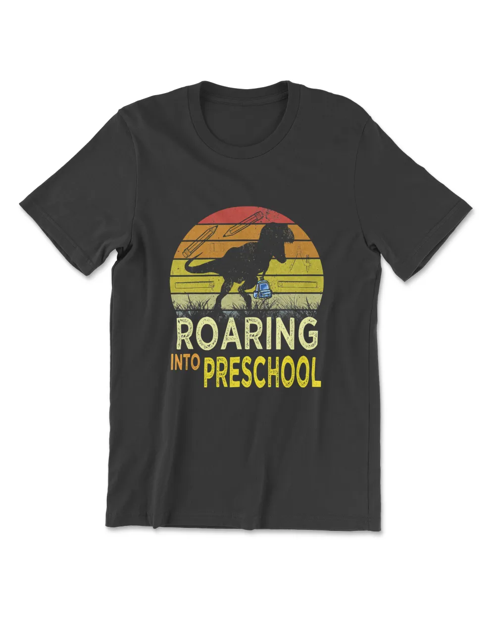 Roaring Into Preschool Dinosaur Back To School Pre-k Kids T-Shirt