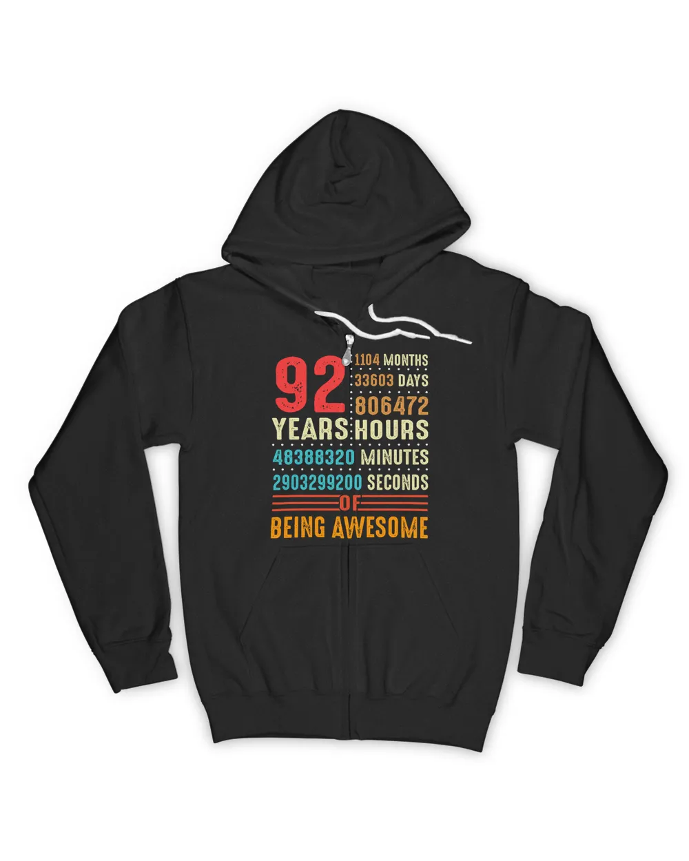 92 Years Old 92nd Birthday Vintage Retro T Shirt