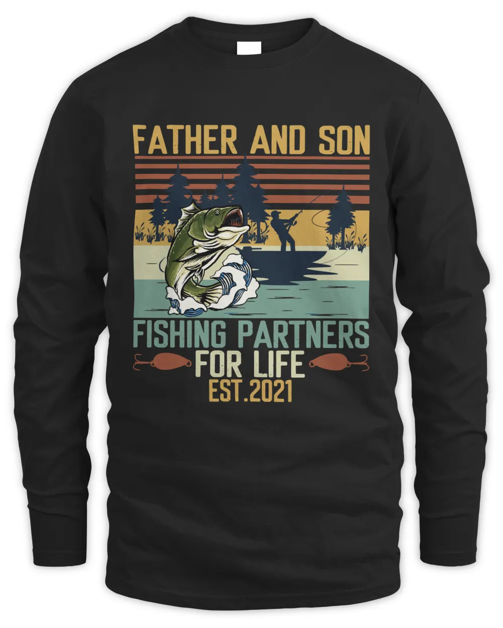 Fishing Father and Son Partners For Life Est 2021 40 fisher