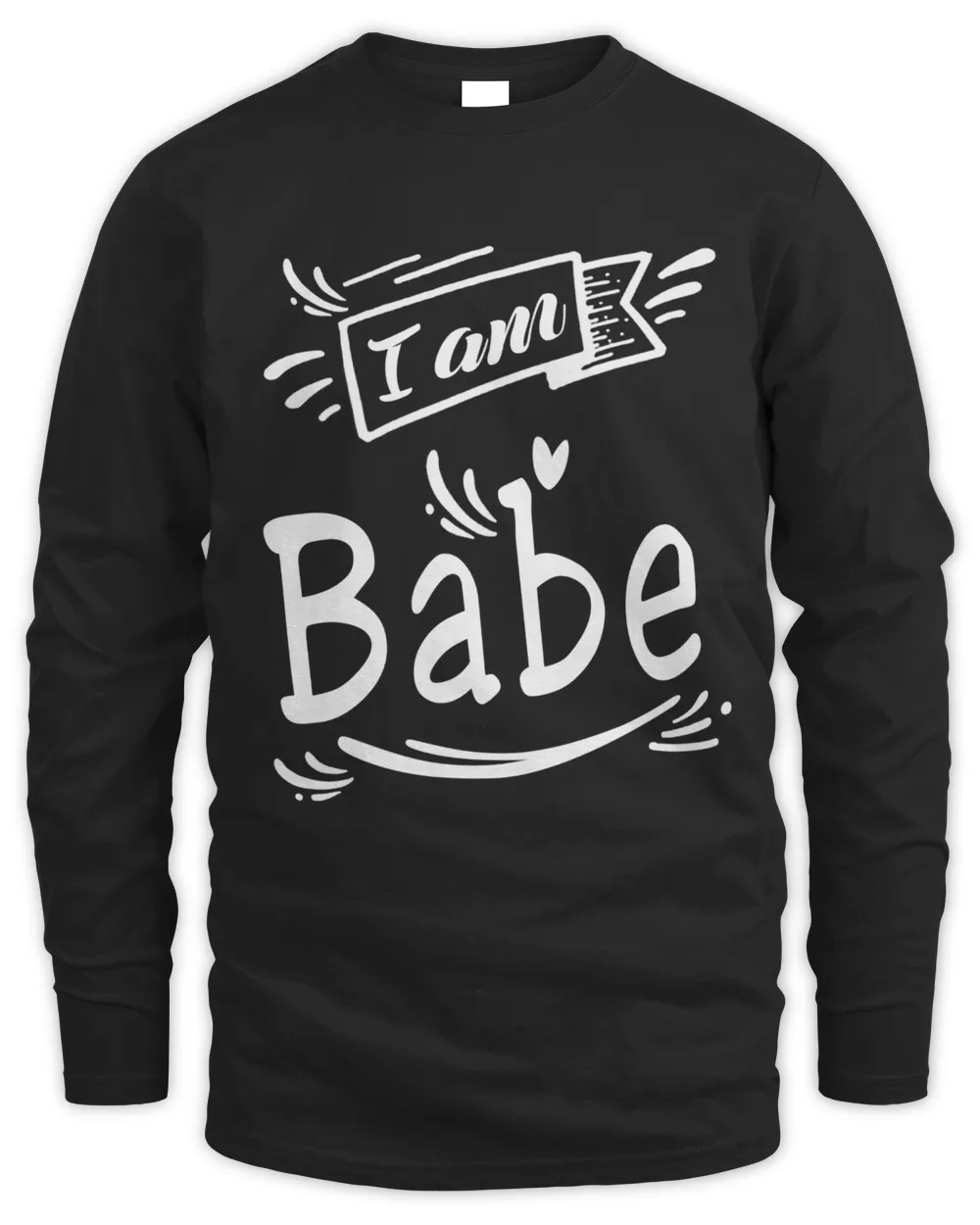 Couple funny I am Babe Men's Long Sleeved T-Shirt black s