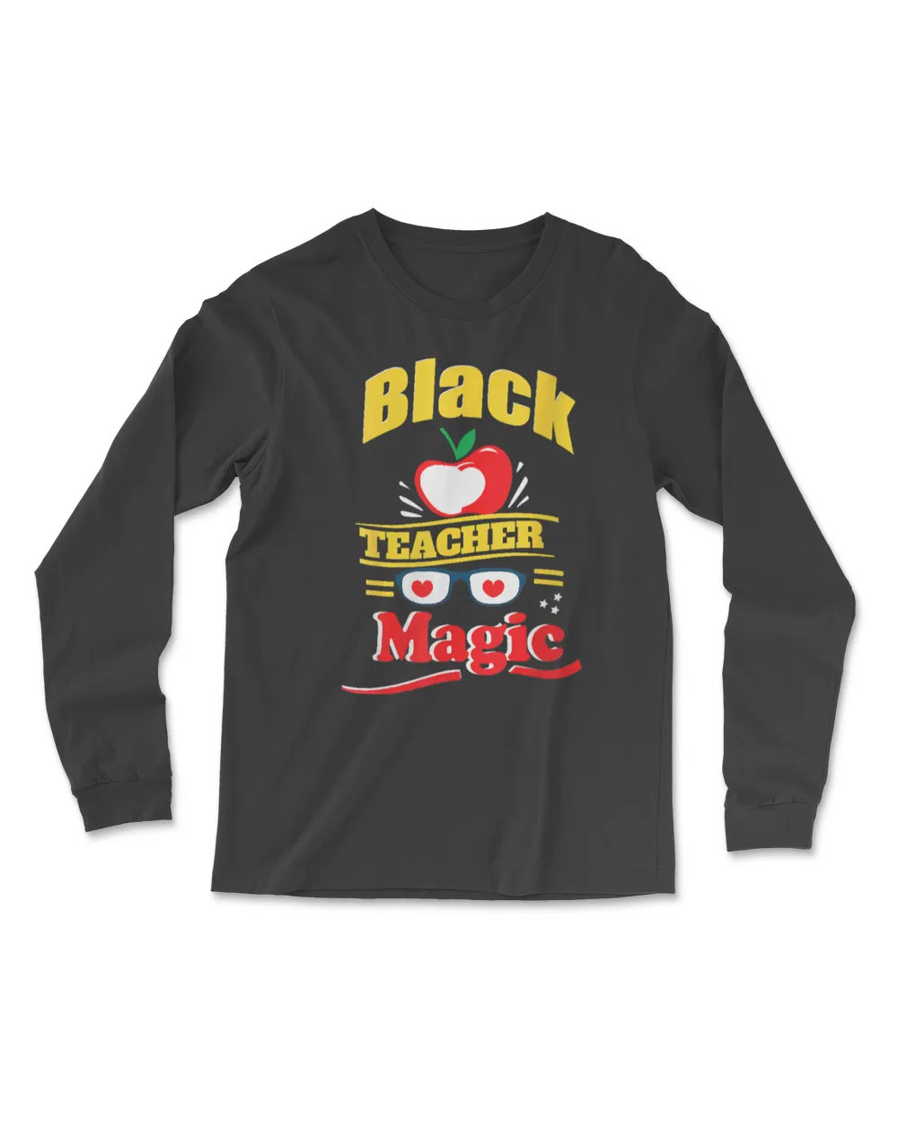 Womens Black Teacher Magic Shirt African American Educator Melanin V-Neck T-Shirt