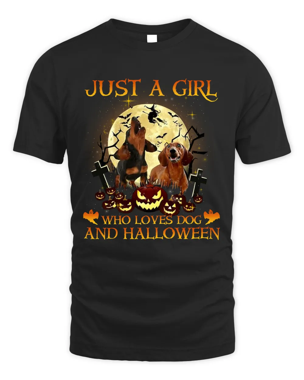 Dachshund Witch Just A Girl Who Loves Dog And Halloween