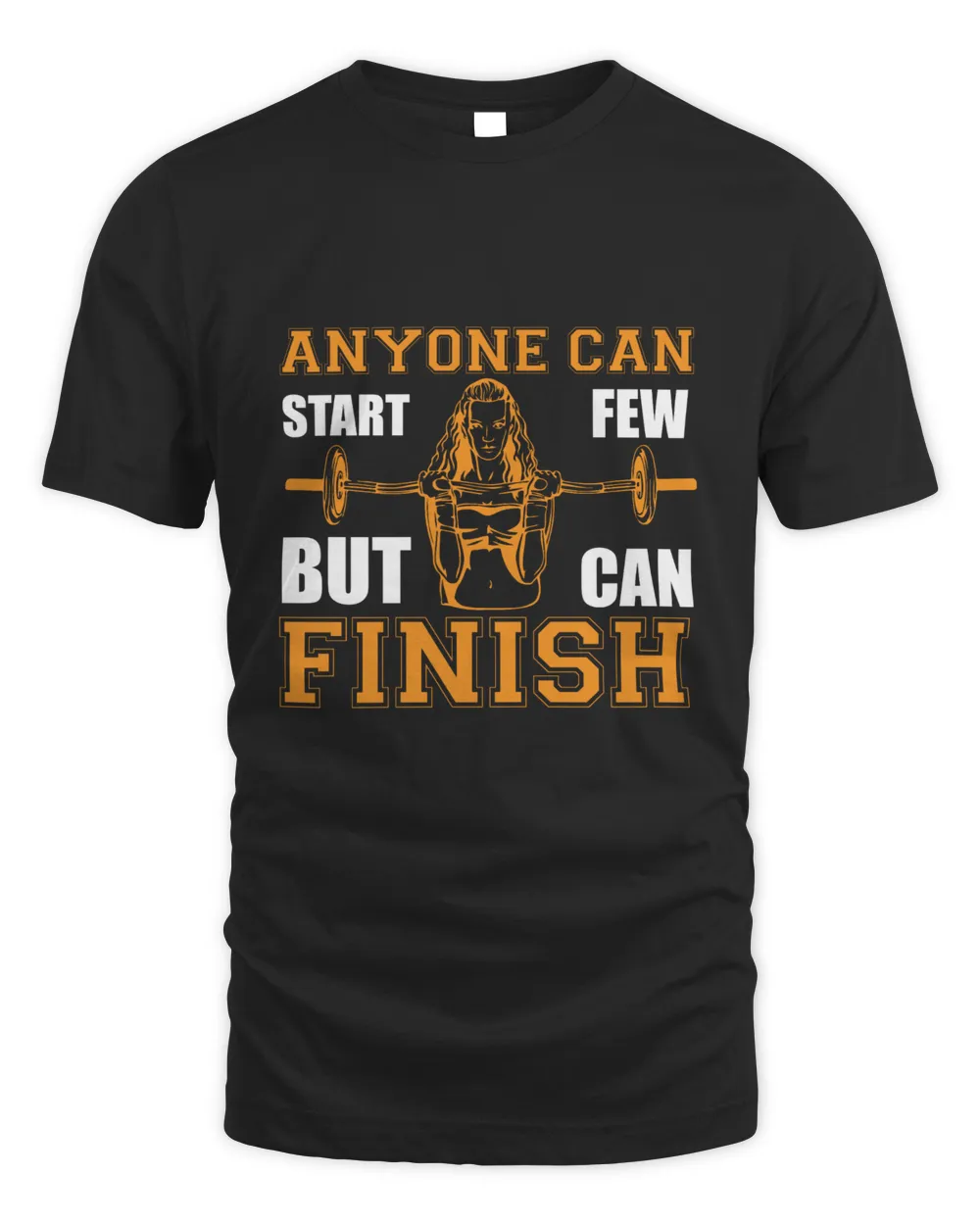 Anyone can start but  few can finish Men's Standard T-Shirt black s